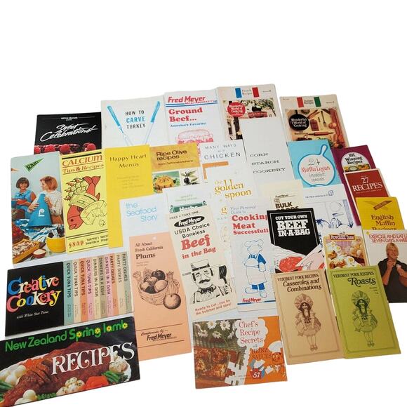 Vintage 31 Recipe Pamphlet Lot Heinz Fred Meyer Darilite Ephemera - Picture 1 of 5